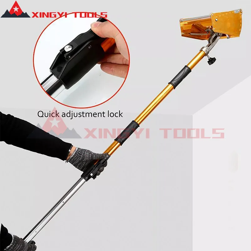 

Плоский финишер для гипсокартона 9,8 дюйма, технические инструменты, лазерная гипсовая коробка 120 ° Регулируемая выдвижная ручка для настенной панели, грязь для шпатлевки