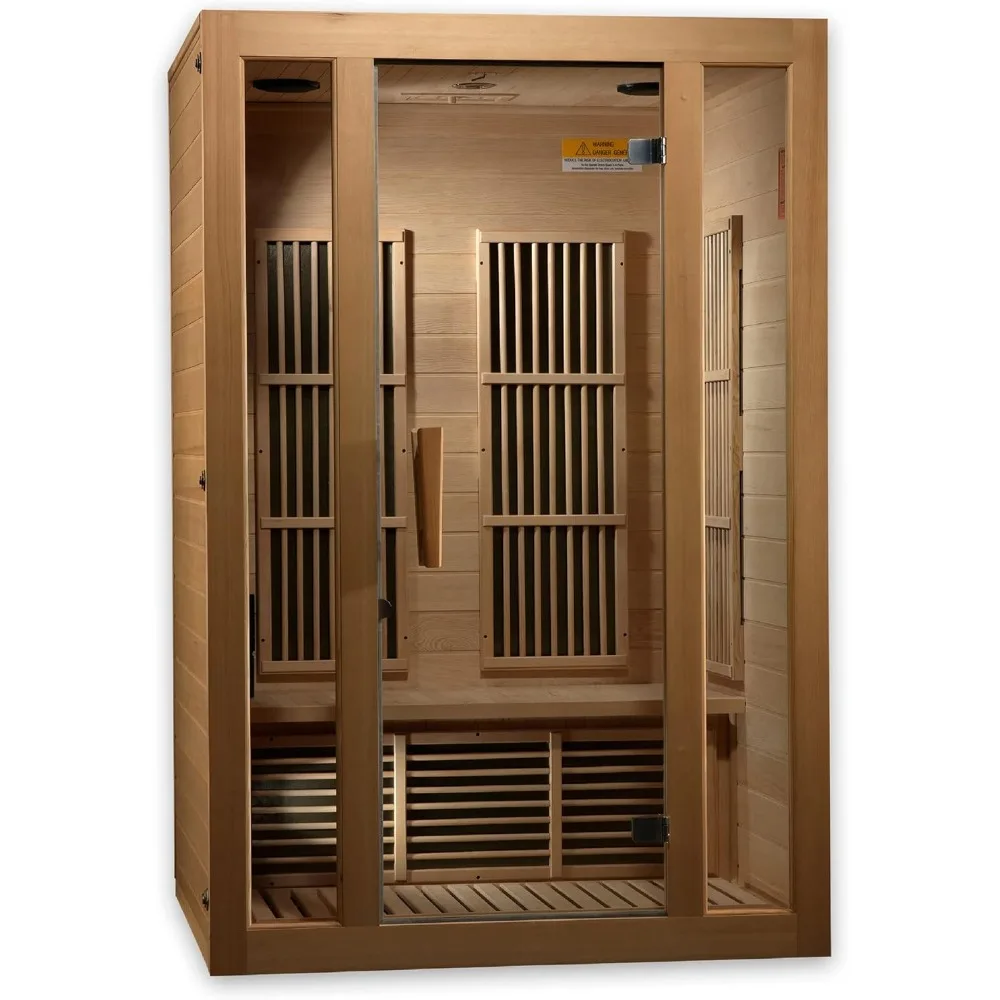 Saunas MX-J206-01 Seattle Carbon Far Infrared Sauna for 2 Persons, Hemlock Wood