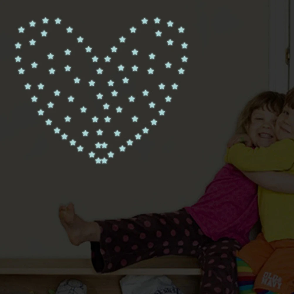 

300 Pcs Glow in Dark Wall Sticker Luminous Stickers Bedroom Kids Room Decals Decor Festive Daily Use