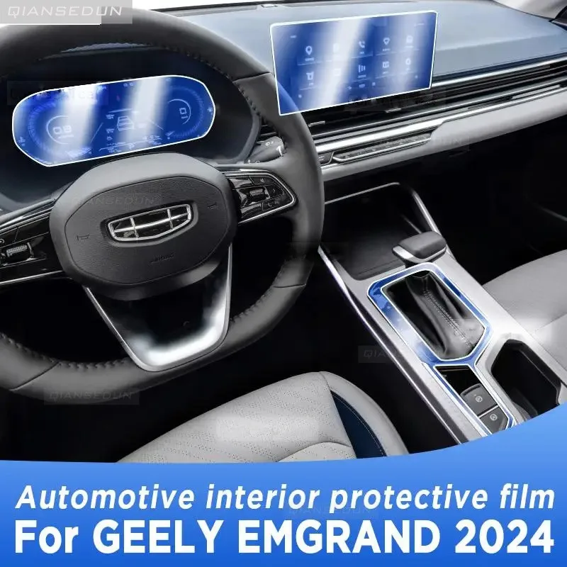 

For GEELY EMGRAND 2024 Gearbox Panel Navigation Screen Automotive Interior TPU Protective Film Cover Anti-Scratch Sticker