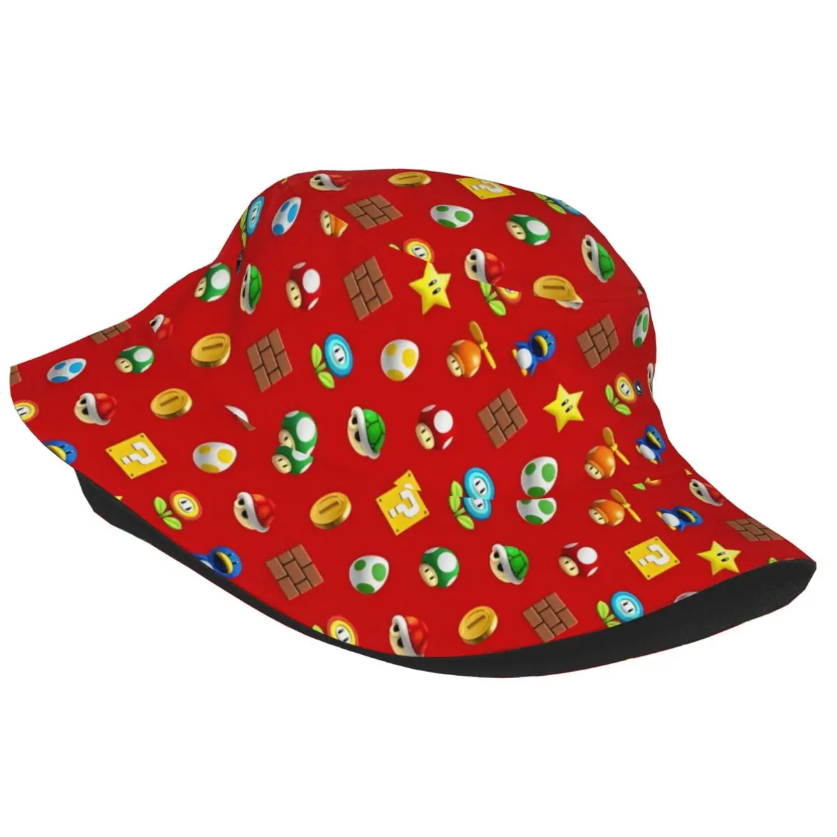 Summer Beach Hatwear Bros Pattern Merch Bucket Hat Trendy Men Women Sun Hat Bob UV Protection Fishing Hat Outdoor Sport
