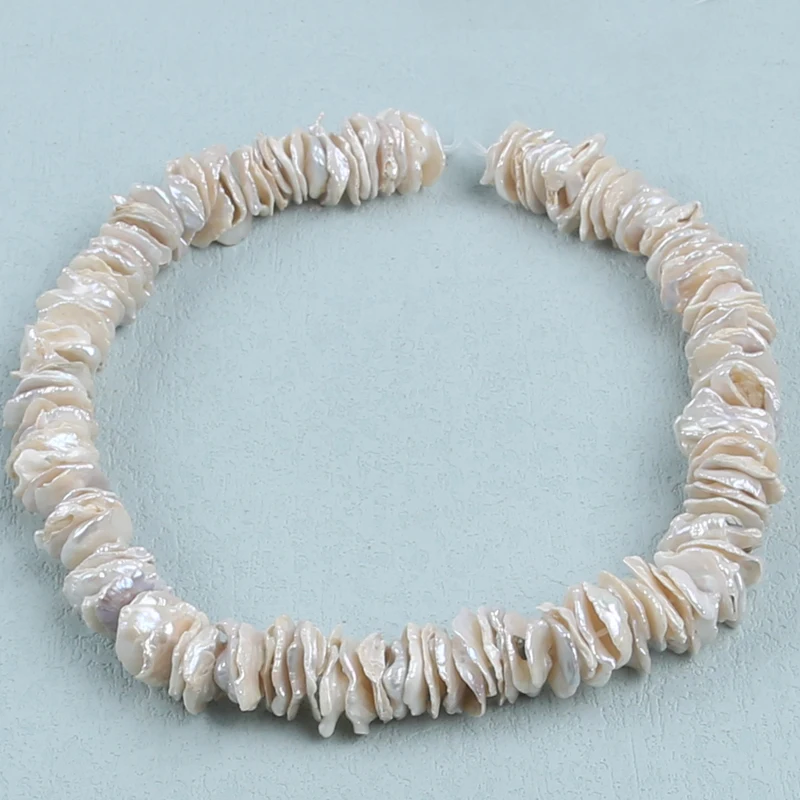 

Middle Hole Natural white Loose Beads Real Keshi Freshfwater Pearl Pearls Beads Strand