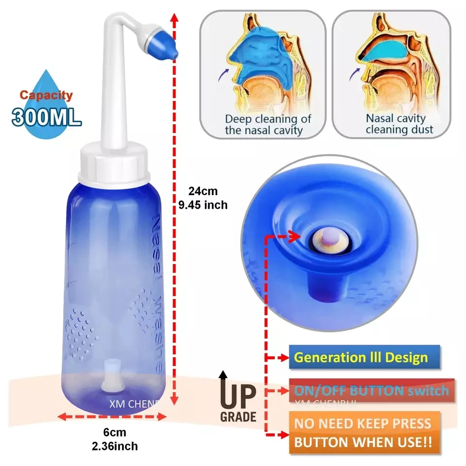 Nasal irrigator, adult and child sinusitis nasal cleaning kit, nasal cleaner, nasal irrigator