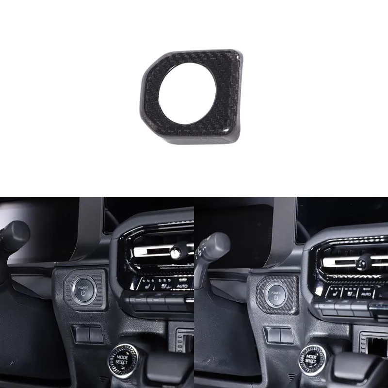 For Toyota Land Cruiser Prado LC250 2024-2025 Car One Click Start Button Decorative Patch True Carbon Fiber Car Accessories