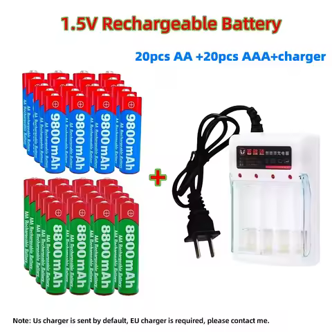 NEW 1.5V AA/AAA Battery 8800mAh/9800mAh Rechargeable Battery AA/AAA Alkalinity Battery for Clocks Mice Computers Toys So on