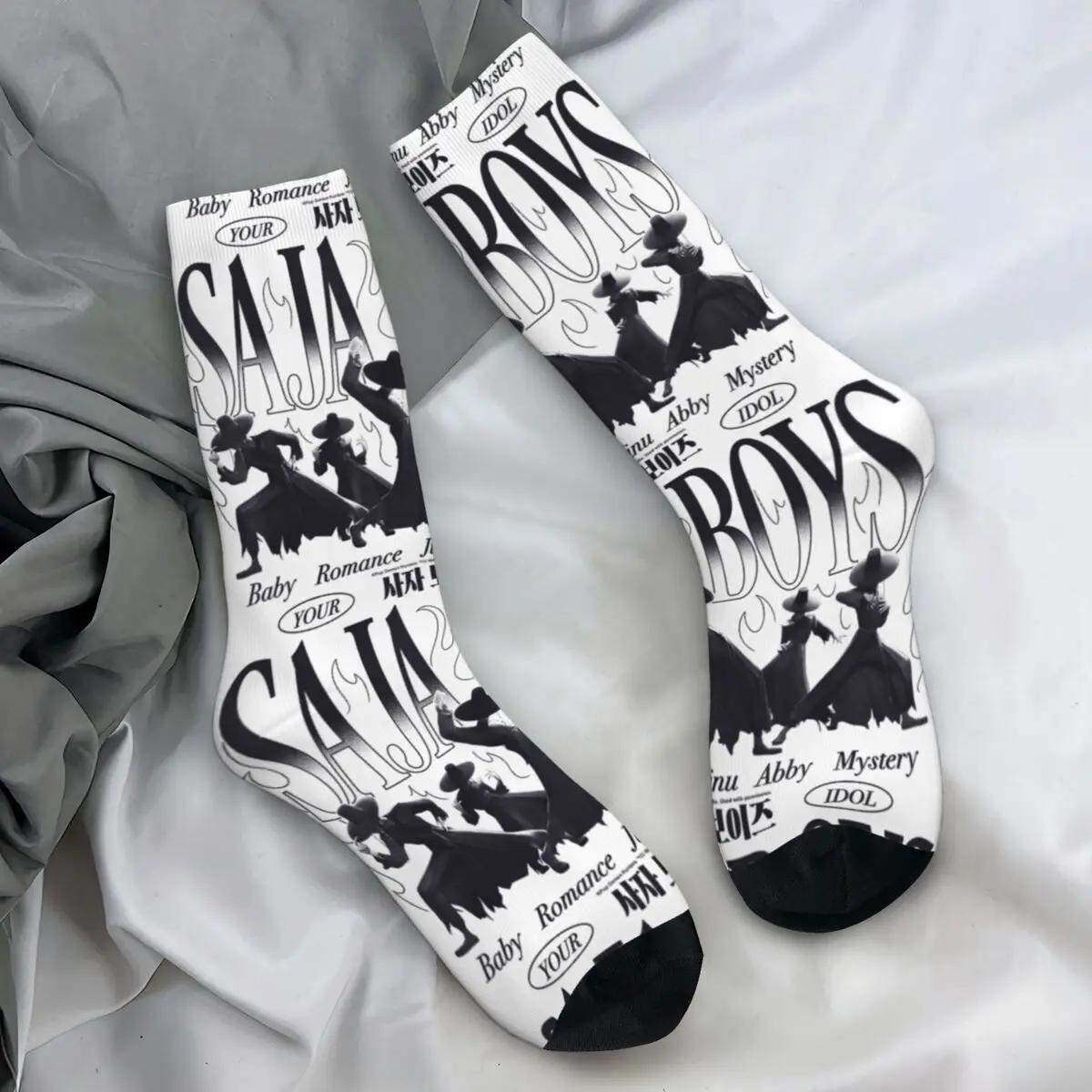 

Охотники на демонов Saja Boys Your Idol Demon Forms Чулки Повседневные носки Зимние антибактериальные носки Пара мягких носков для скейтборда