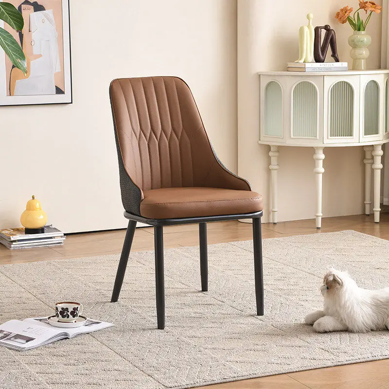 Mid Century Dining Chair Kitchen Restaurant Hotel Modern Backrest Kitchen Relaxing Chair Lounge Stool Mid-century Home Furniture