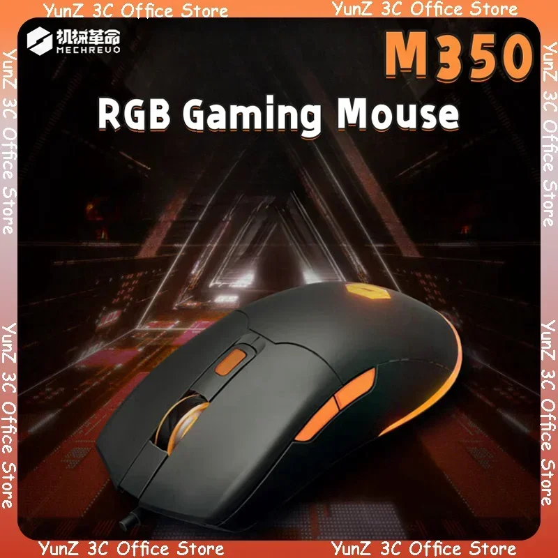 Mechrevo M350 Wired Gaming Mouse 12000dpi Rgb Esports Mouse Portable Lightweight Office Mouse Custom Macro