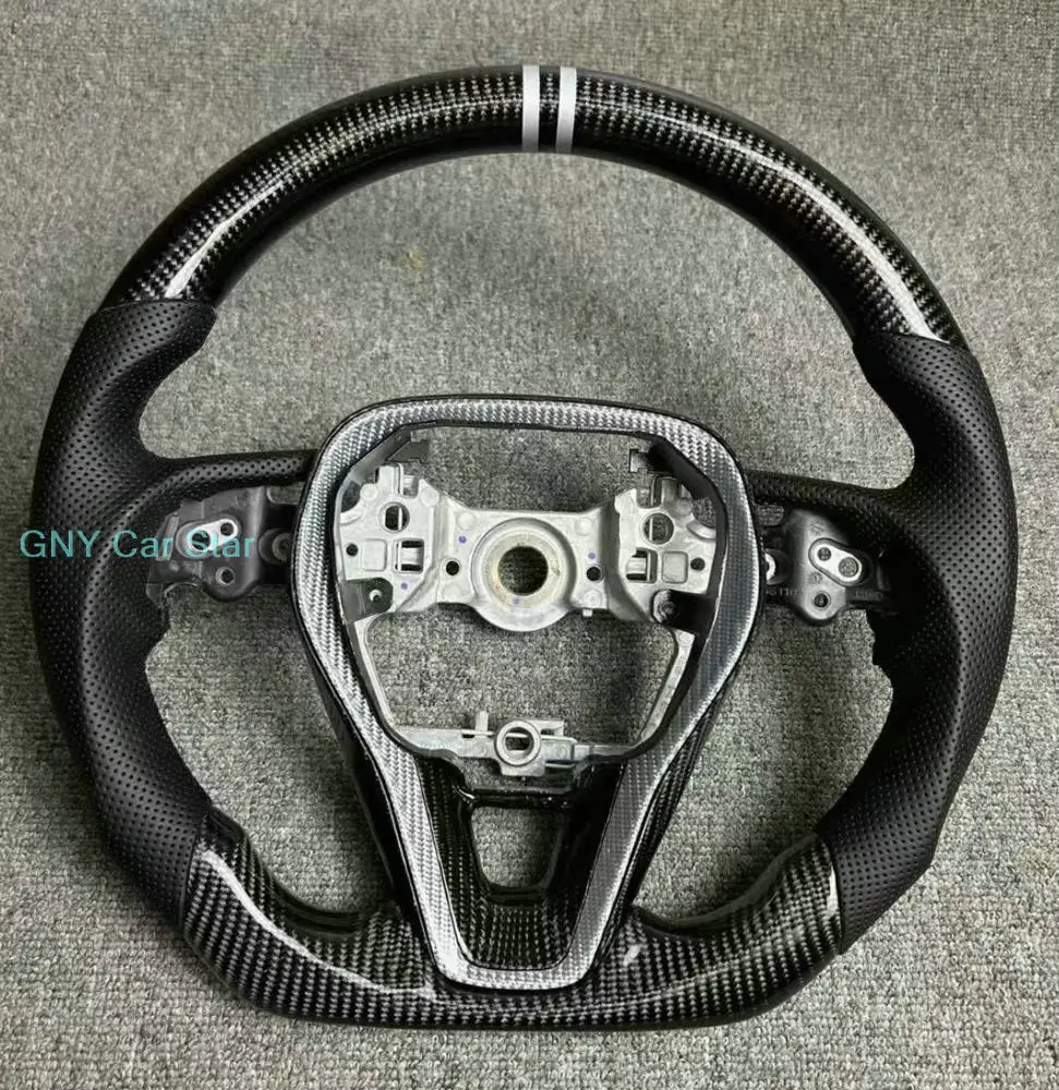 عجلة قيادة من ألياف الكربون لسيارة تويوتا أفالون كامري كورولا RAV4 ليفين 2020-2023