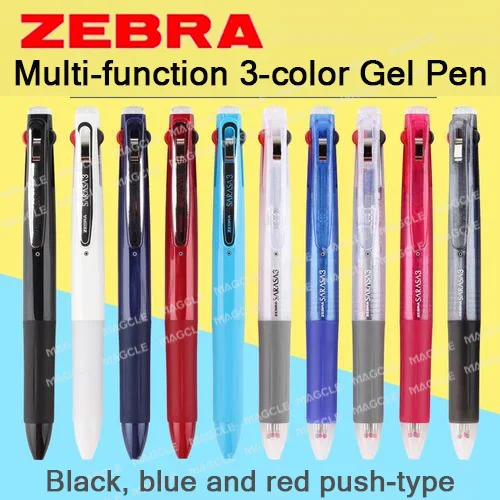 

Zebra Sarasa Multi-function Gel Pen J3J2 3 in 1 Colored Replaceable Refill Handbook Pens Essential Doctor Office School Supplies