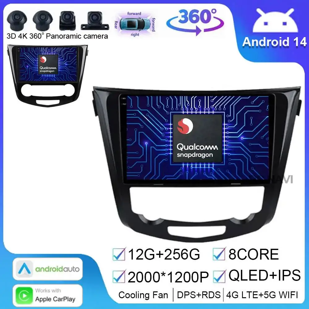 

Android 14 For Nissan X-Trail Xtrail X - Trail 3 T32 2013 - 2017 Qashqai 2 J11 Multimedia Navigation Car Radio Video Player GPS