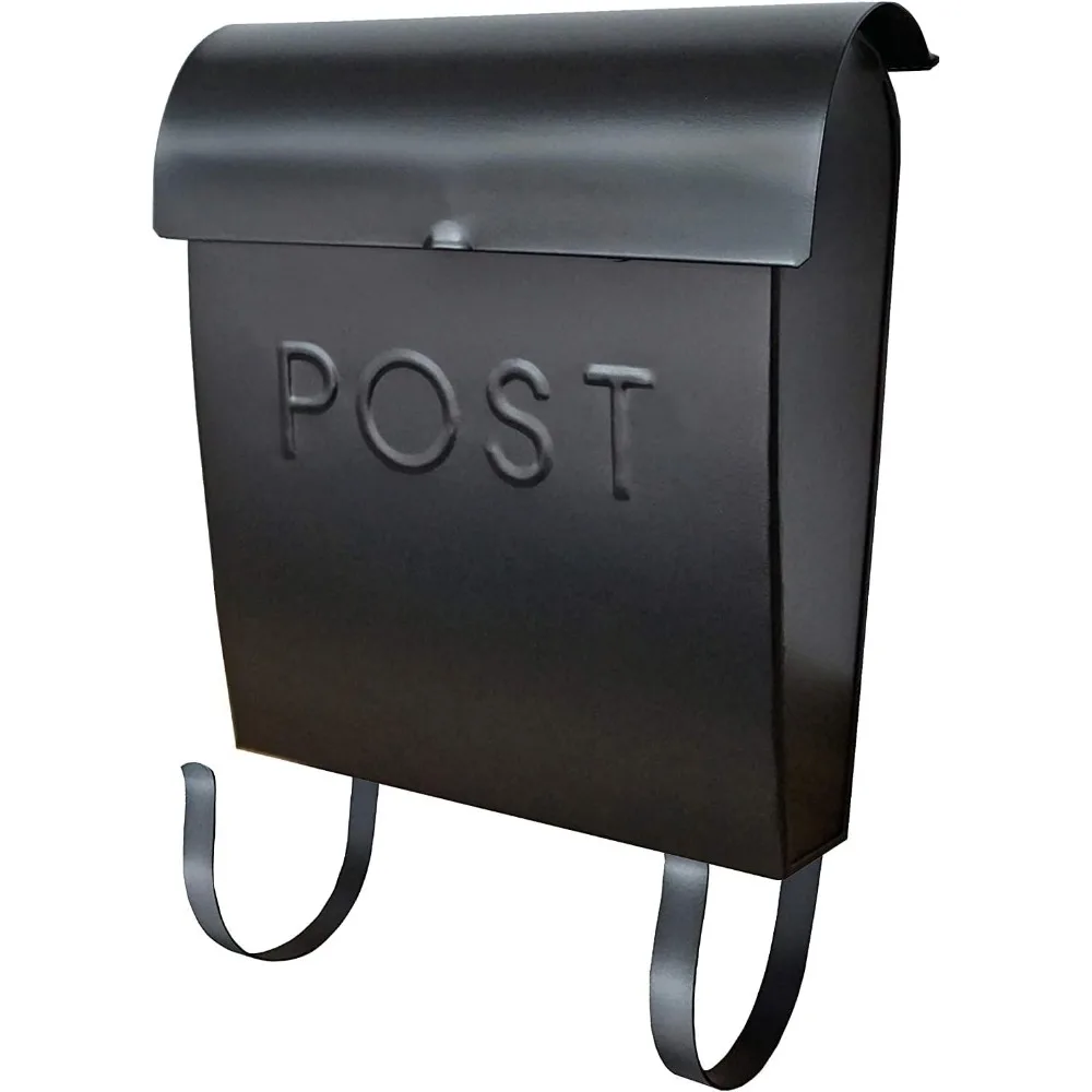 

Wall Mounted Waterproof Outdoor Mailbox with Newspaper Holder 12x11x4 Inch Black