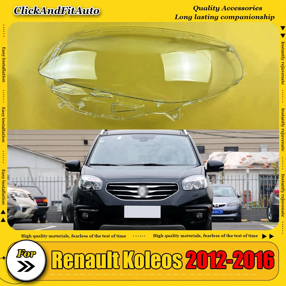 

For Renault Koleos 2012-2016 Headlamp Cover Transparent Shade Lamp Headlight Shell Lens Plexiglass Replace Original Lampshade