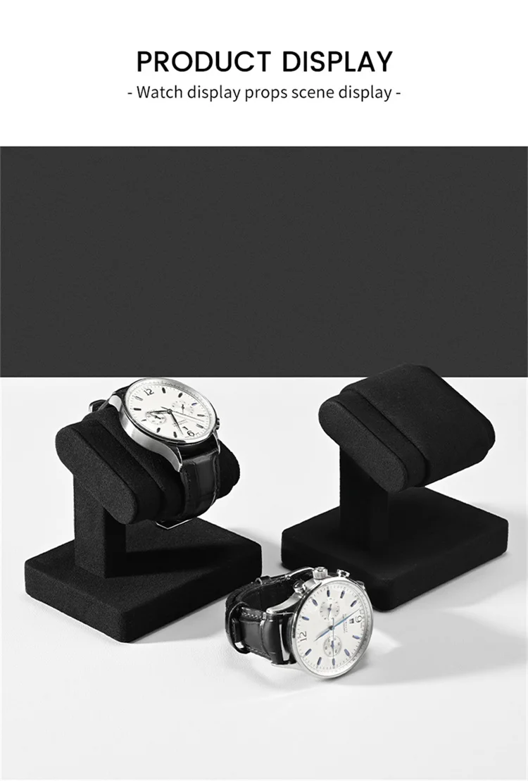Oirlv Wrist Watch Display Stand Microfiber Watch Storage Rack Necklace Bracelet Organizer Rack Bangle Watch Holder Showcase Rack
