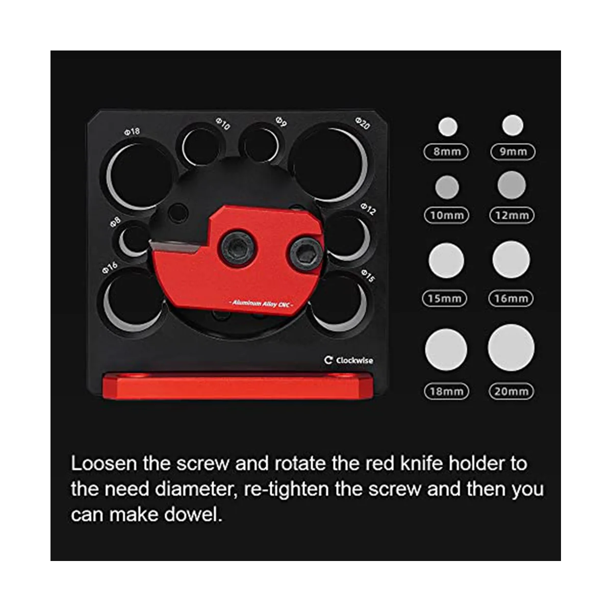 Electric Drill Carbide Inserts Dowel Maker High Speed Dowel Cutter Dowel Plate (Metric 8 Holes)