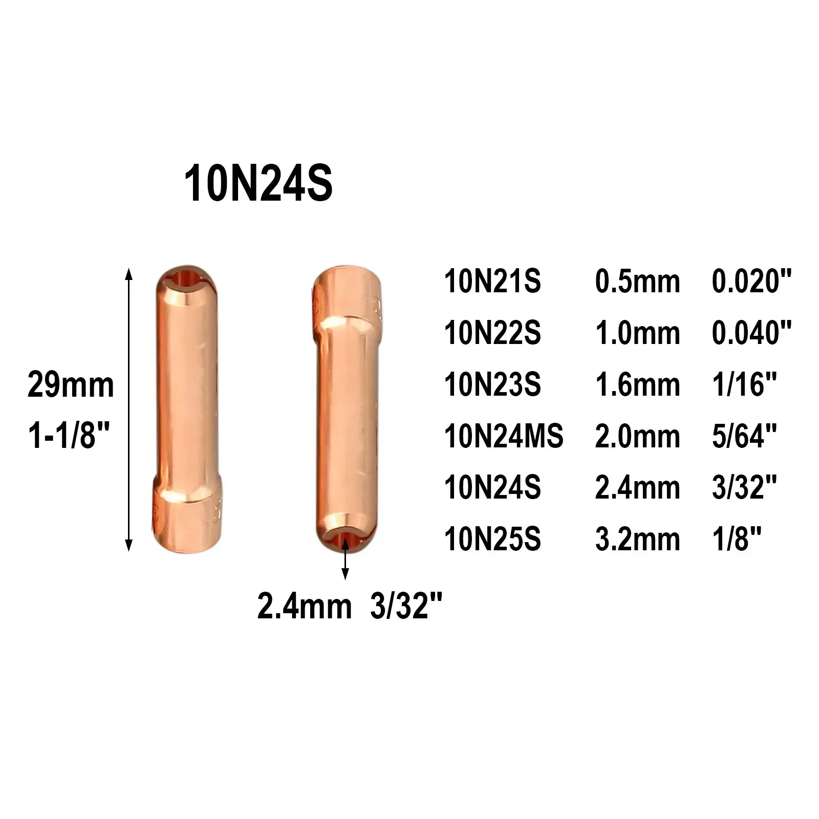 20pcs Gas Lens TIG 17GL332 10N24S 3/32 TIG Collet Kit DB SR WP 17 18 26 20pk Welding Torch Consumables New