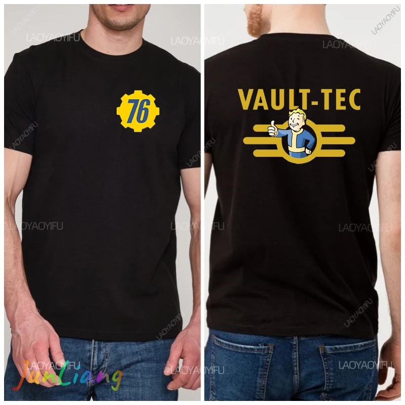 Vault Tec Logo Essential T-Shirt Feel Soft and Comfortable T Shirt Men's Clothing Original Mens T-shirts Y2k Clothes Harajuku