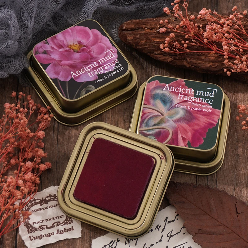 8 أنماط الرجعية القوطية مختمة مخطط اليدوية سجل القصاصات طالب لوازم الذاتي الحبر ختم Inkpad المدرسة الملحقات القرطاسية #3