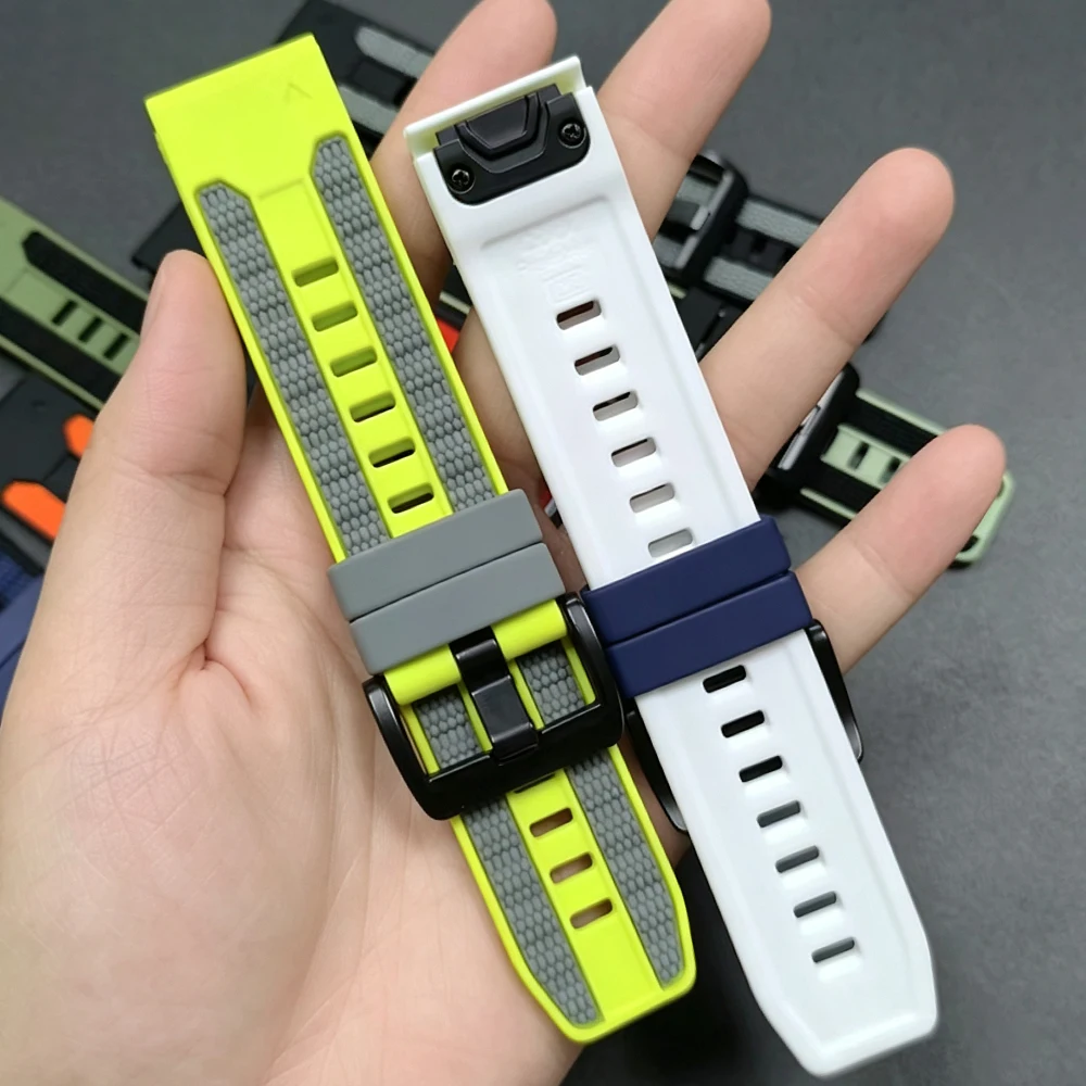 26/22mm Silicone Band For Garmin Fenix 9 Pro Solar Quick Fit Strap Tactix 8/Epix Pro/Descent/Fenix 8 7x 6 6x PRO 5x puls Correa