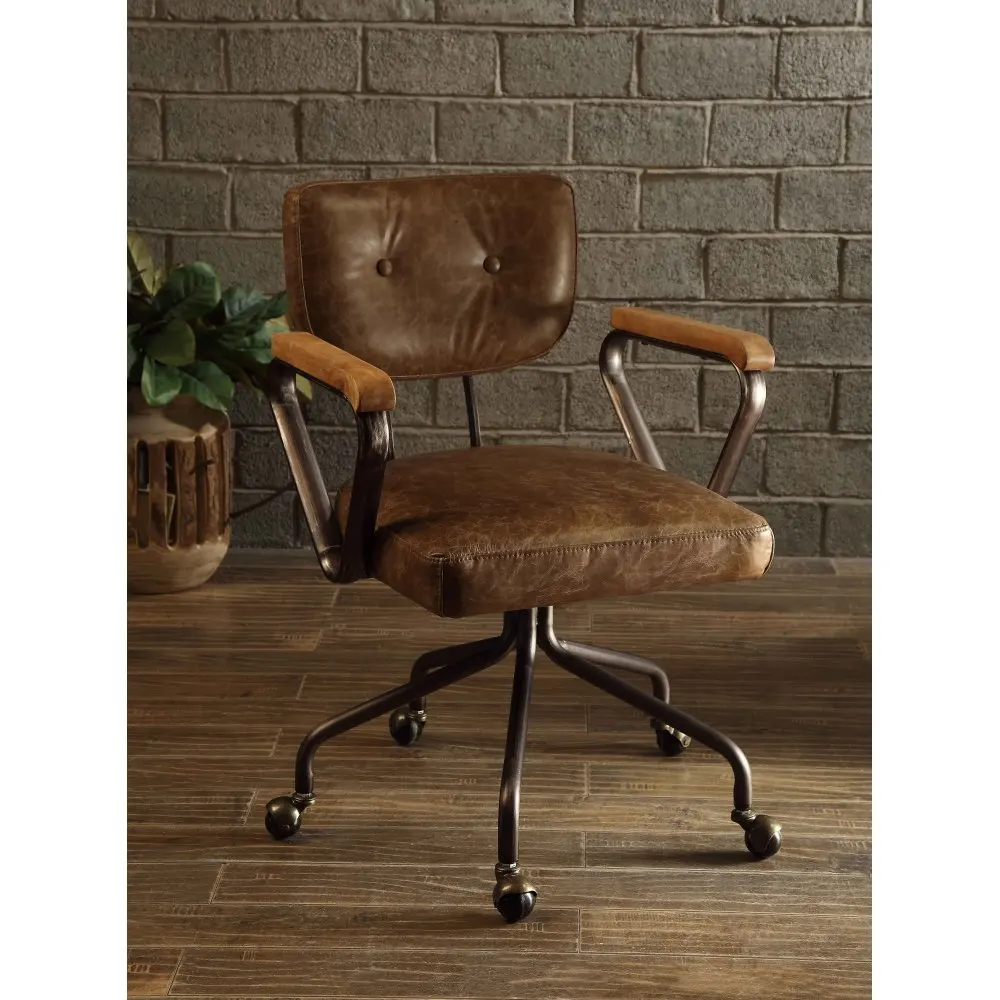 

Hallie Vintage Whiskey Top Grain Leather Office Chair
