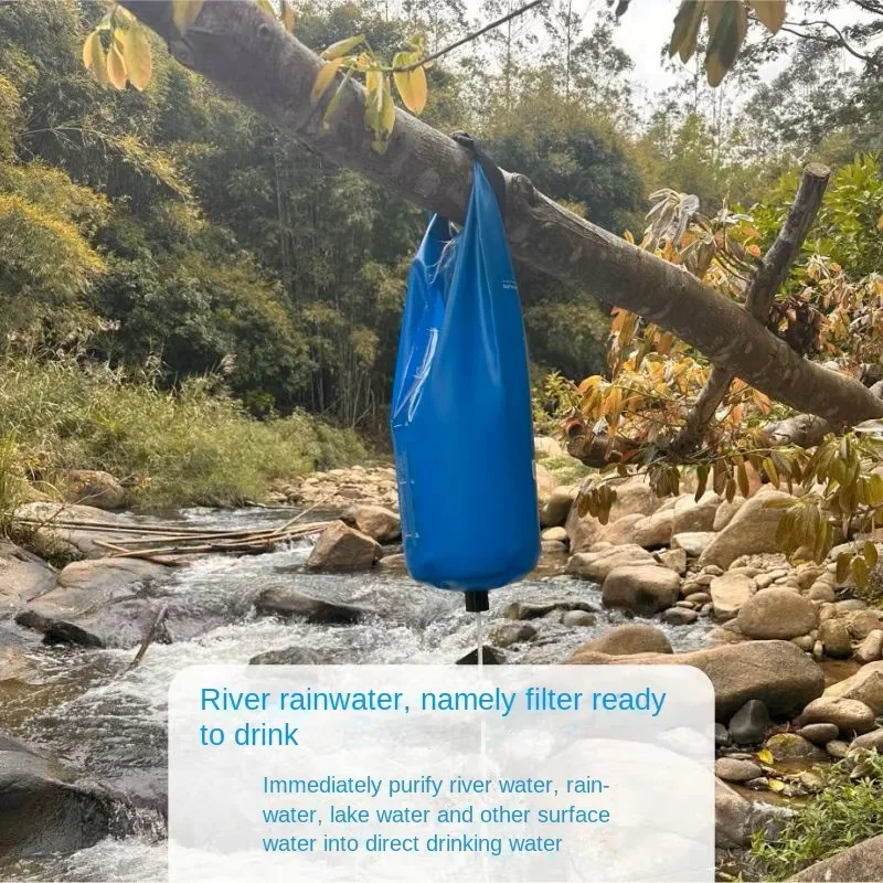 الجاذبية السيراميك حقيبة تنقية المياه مرشح الإغاثة في حالات الطوارئ 10L معدات التخييم الميدانية صافي سهلة الفردية المحمولة