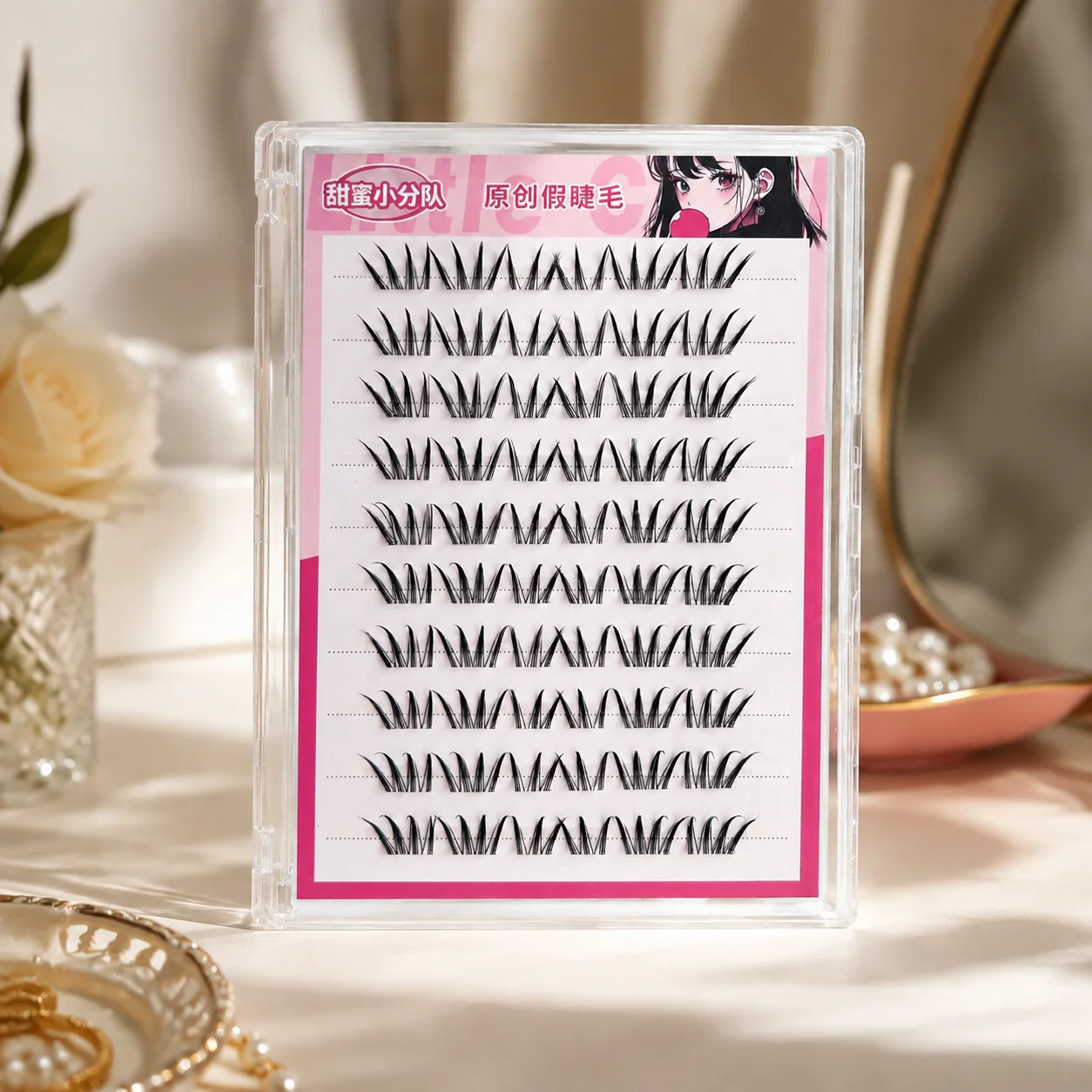 Glue-free False Eyelashes Korean Women's Group Clear Natural Cluster Lash C Curl Eyelash Extension For Perfect Makeup Daily Wear