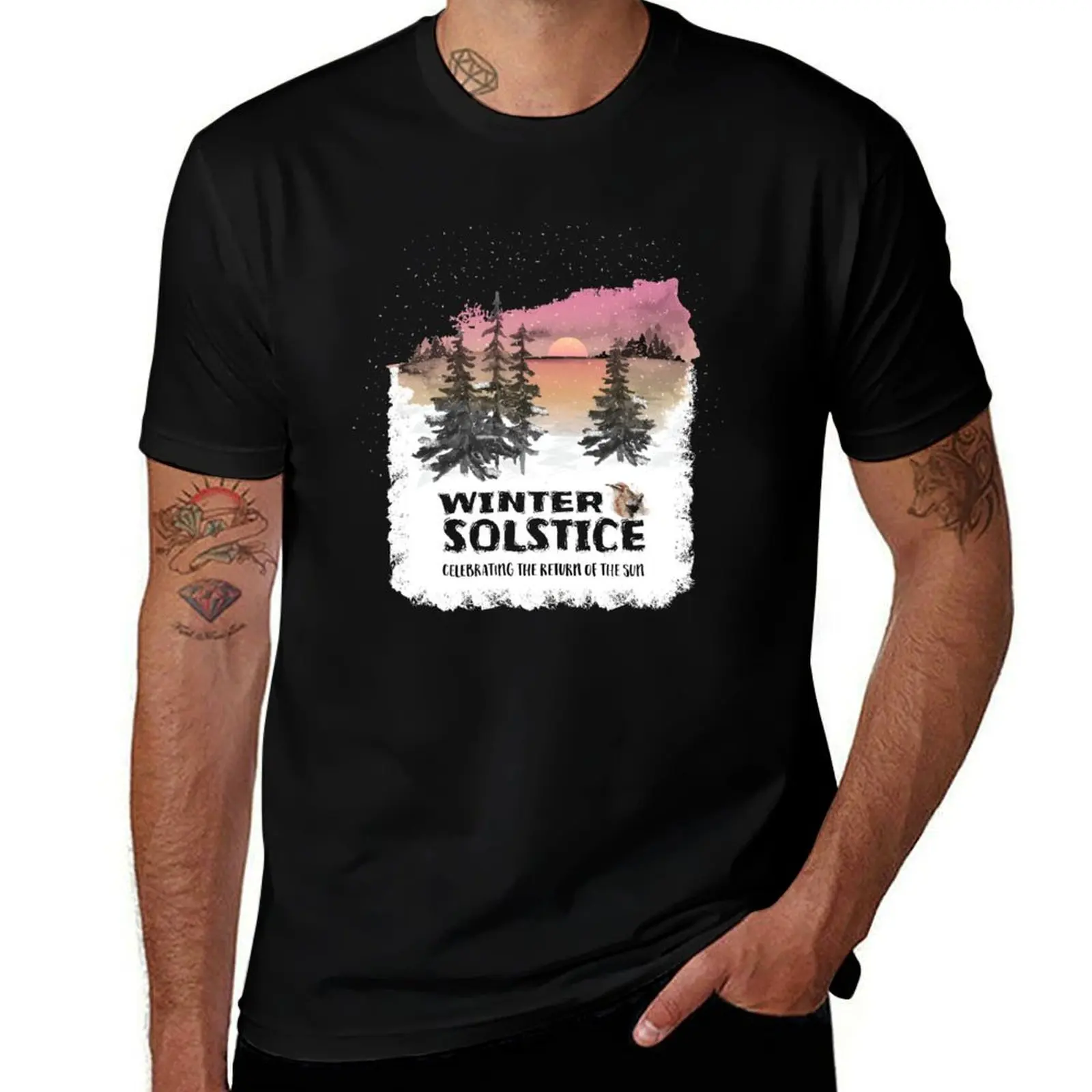 Winter Solstice Celebrating the Return of the Sun T-Shirt Essential Solid Color T-Shirt