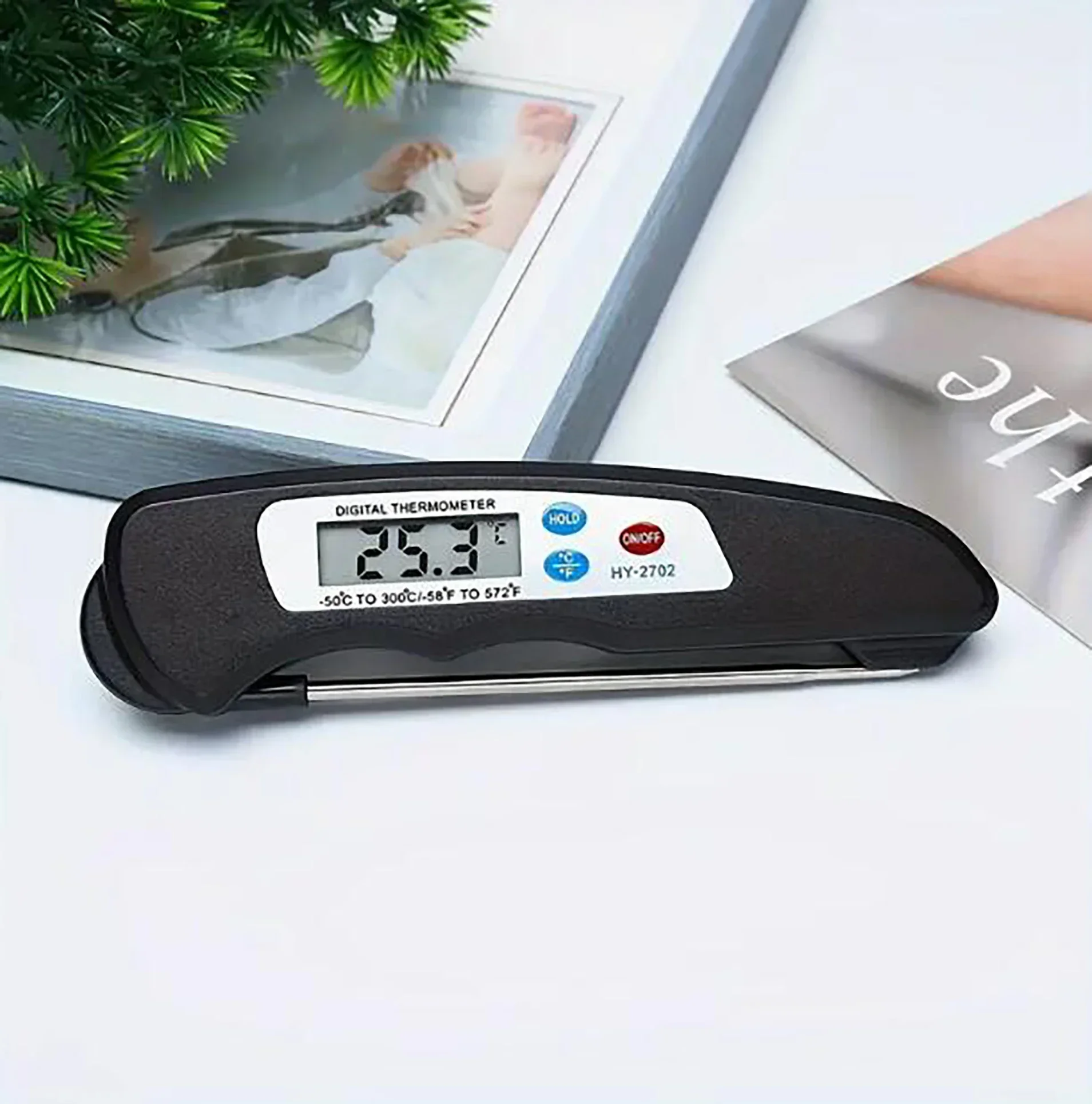 

1pc Folding probe-baby food and water thermometer-accurate and reliable water thermometer to ensure safe cooking and feeding.