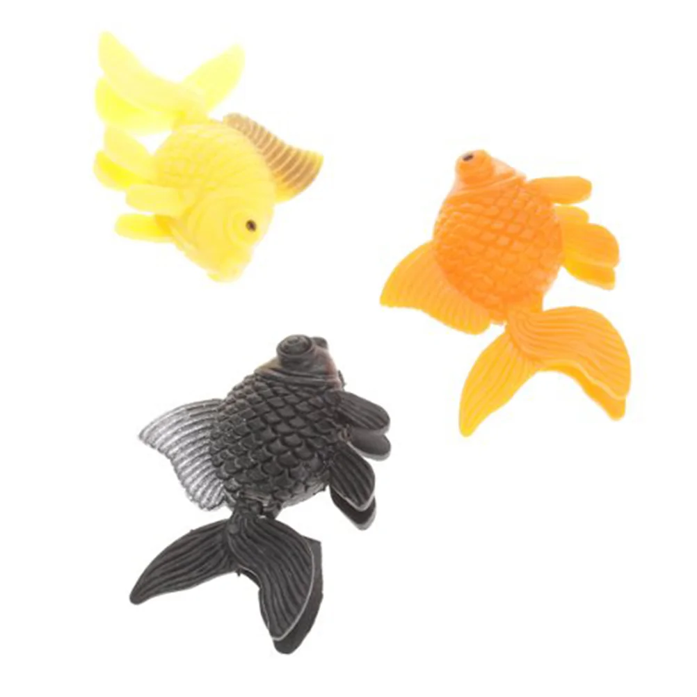 10pcs Fake Fish Lifelike Artificial Floating Ornament Decorations for Aquarium Fish Tank Random Color