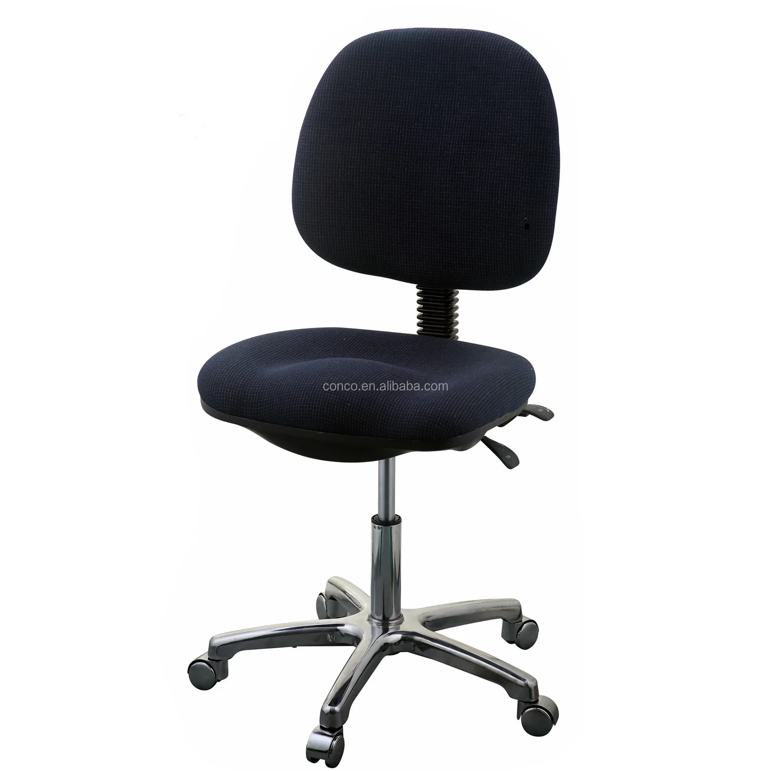 

ESD Cloth Office Fabric Ergonomic Lab Chair With Wheels For Cleanroom COS-113