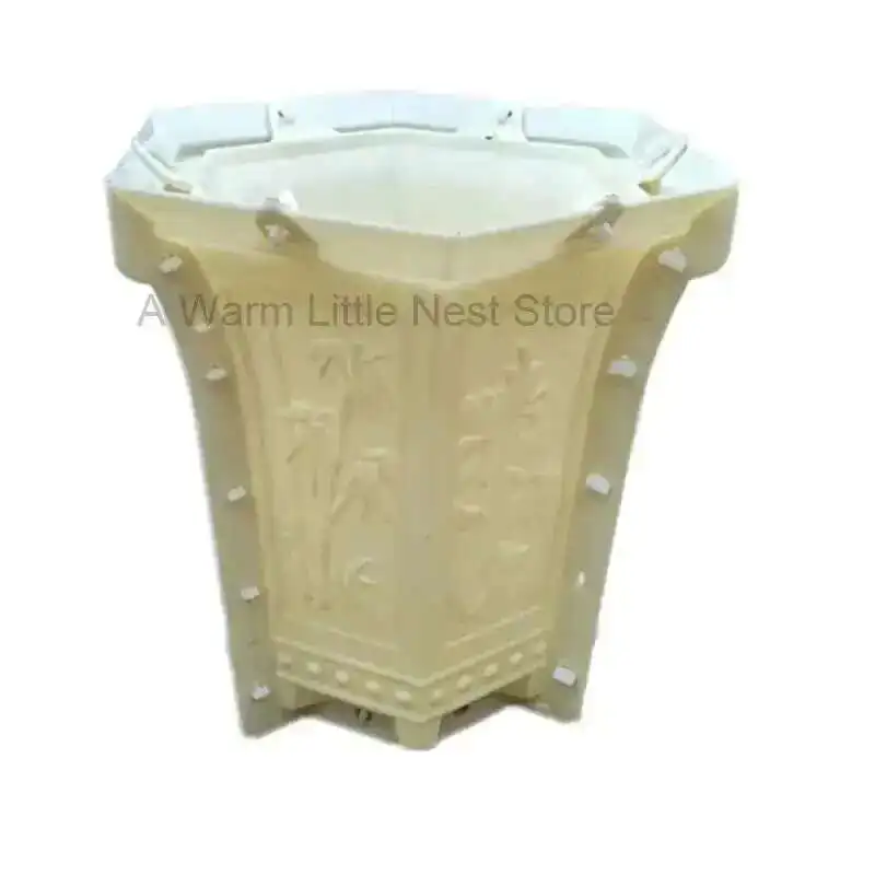 #European Cement Flower Pot Mold Reusable Homemade Pot Tall Orchid Pot Concrete Cast-in-place Bonsai Plastic Construction Mold