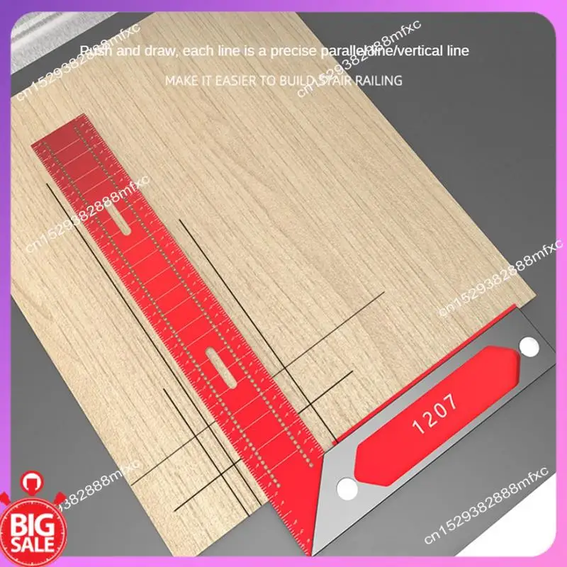 

Большая сделка, прецизионный L-образный квадратный писец из алюминиевого сплава, маркировочная линейка для рисования, измерительный инструмент-320 мм, прочный