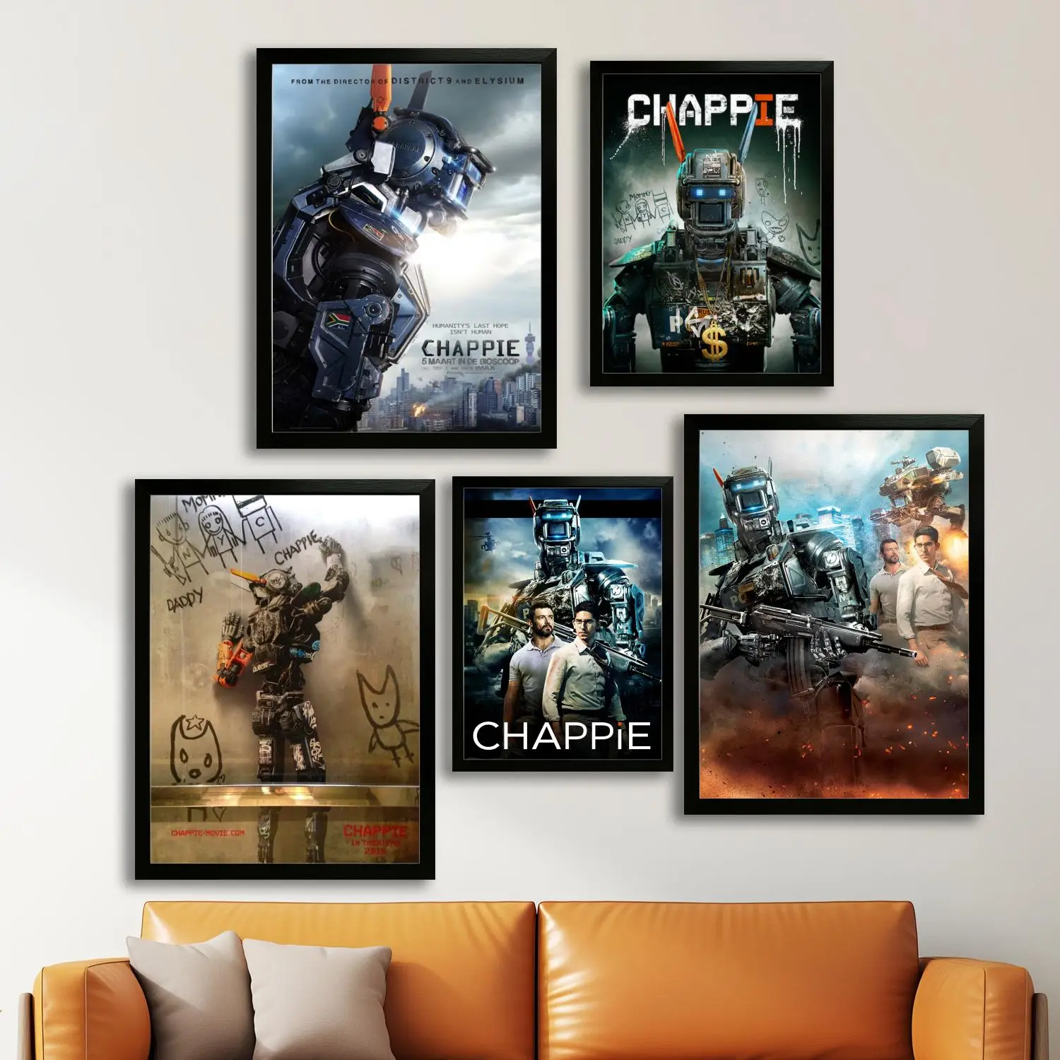 chappie Movie Canvas Art Poster and Wall Art, Picture Print, Modern Family, Bedroom Decor, Posters,Decorative painting