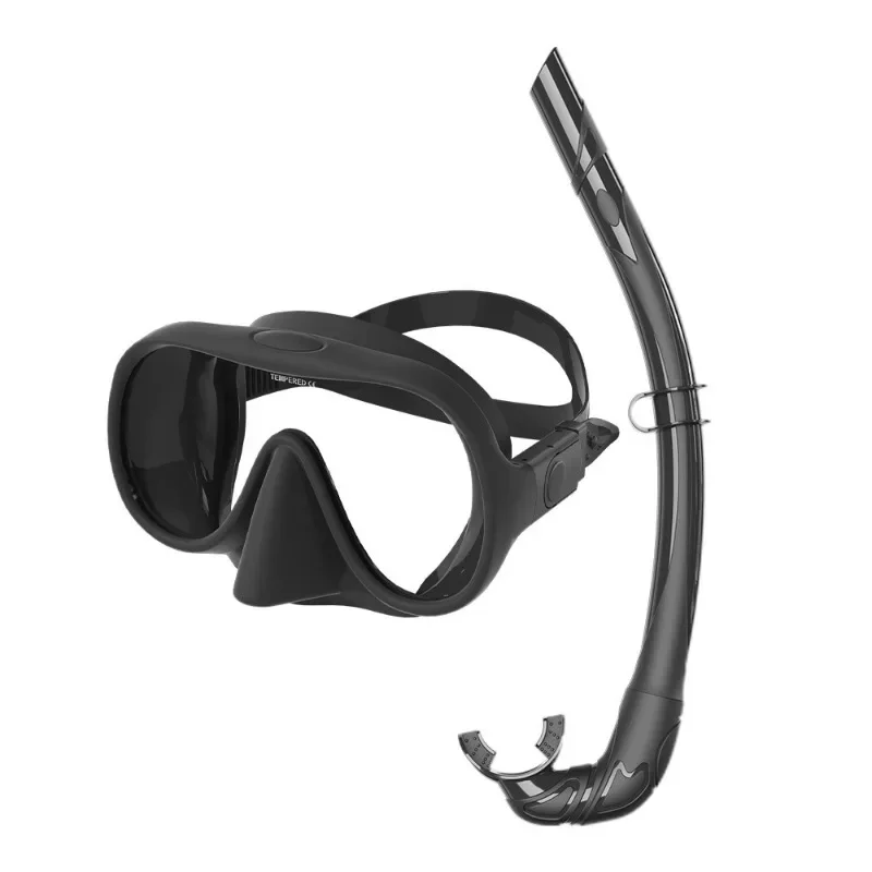 

Wet diving mask, high-definition anti-fog, scuba mask, tempered glass, silicone, integrated diving goggles, snorkeling suit