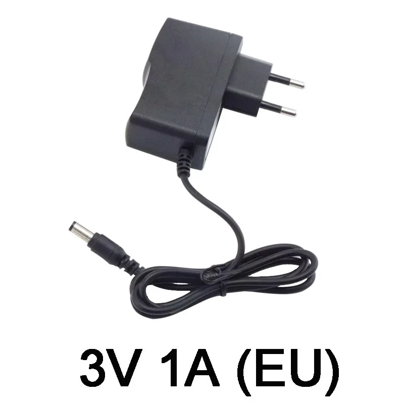 1A AC to DC Power Adapter 110-240V DC 3V Power Charger Adaptor Supply EU US Plug for LED Strip light CCTV Camera DC 5.5x2.5mm