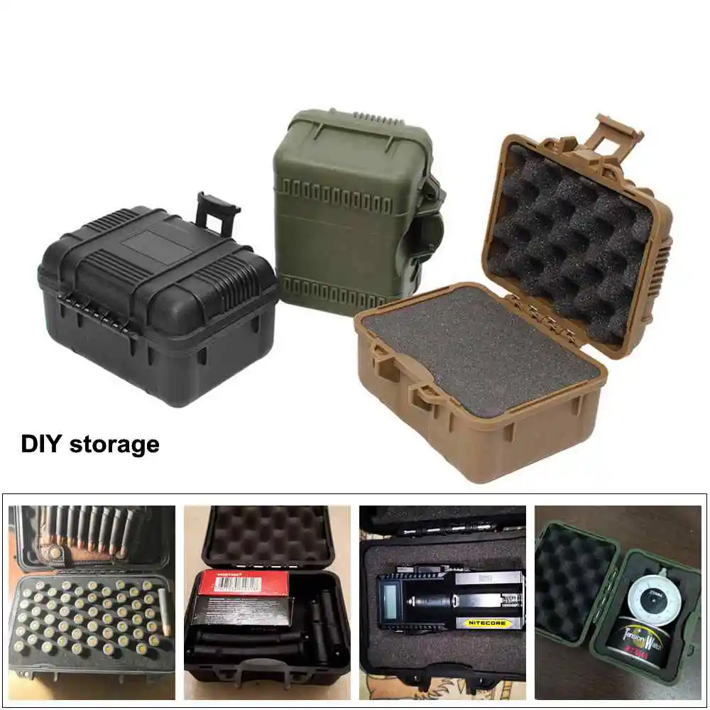 

5Inch Toolbox Sealed Waterproof Equipment Box Hard Plastic Case Waterproof Shock-proof Instrument Safety Protective Tool Storage