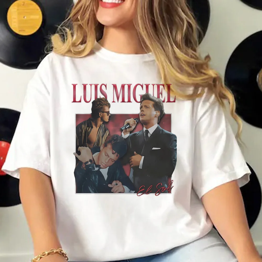 Luis Miguel T-Shirt für Damen, dehnbares bedrucktes Design, weibliche Anime-Kleidung – Detail 4