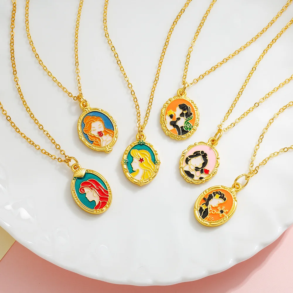 

Sandgold blue oil-dripping bracelet pendant, Seven Princess Ariel Mermaid pendant, children's diy accessories, handcrafted