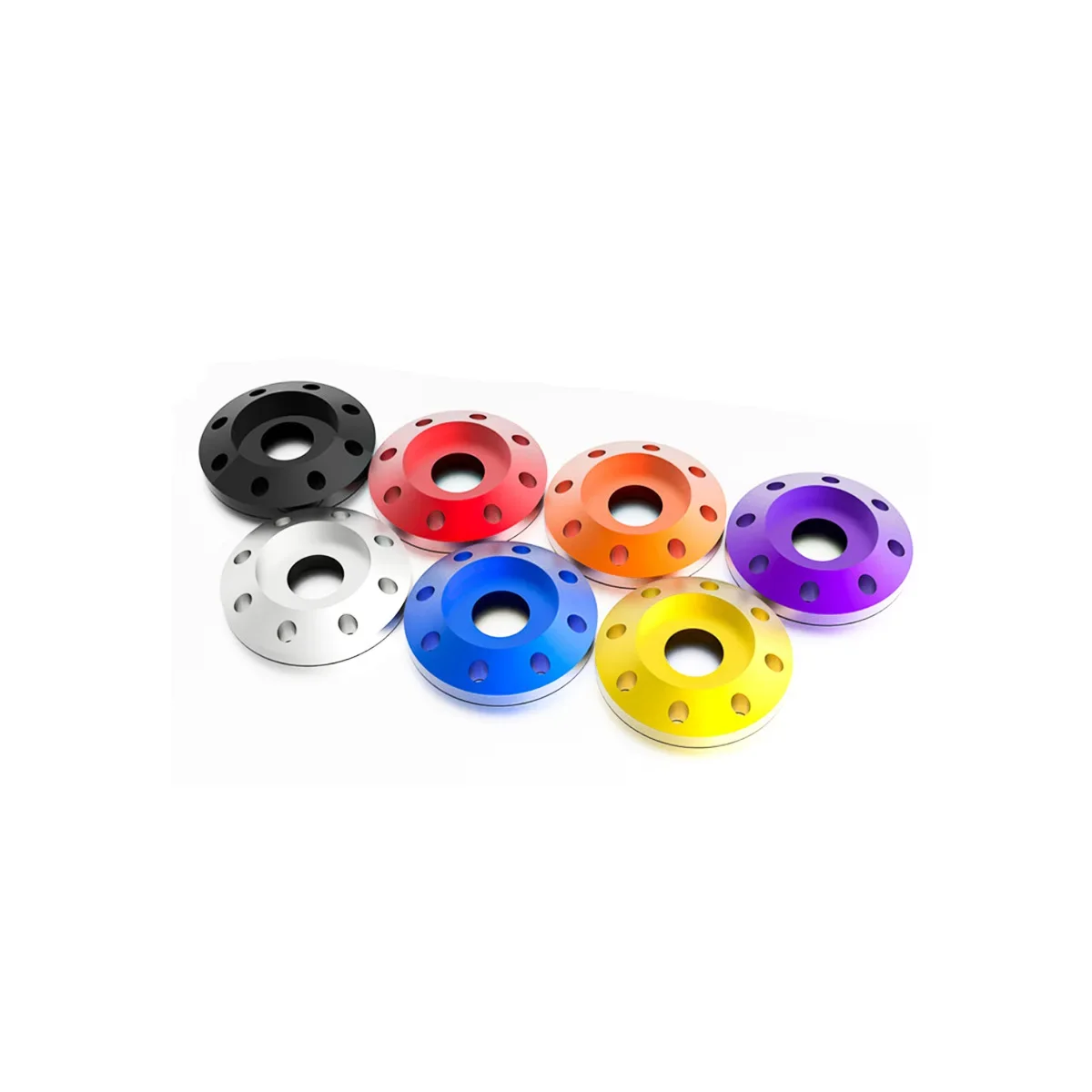 Aluminum Alloy Eight Hole Disc Washer / Electric Motorcycle Pedal Modification Gasket Colorful Decorative Gasket M6M8