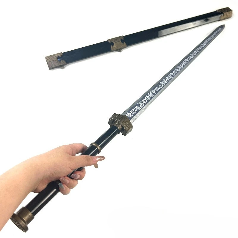 Épée de samouraï médiévale en bambou, 101cm/39.76 pouces, avec gaine, modèle d'armes, accessoires d'affichage, périphériques d'anime, cadeau pour petit ami, jouet d'extérieur