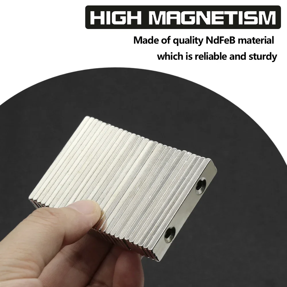 1~50Pcs 50x10x3-5mm N35 NdFeB Round hole Magnet Super Powerful Neodymium Magnets Strong Permanent Magnetic imanes Disc 50x10x3-5