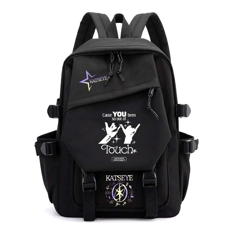 Y2K Retro Female Group Graphic Backpack Men Women Multi Pocket Rucksack Adjustable Strap Trend Fun Student School Shoulder Bag