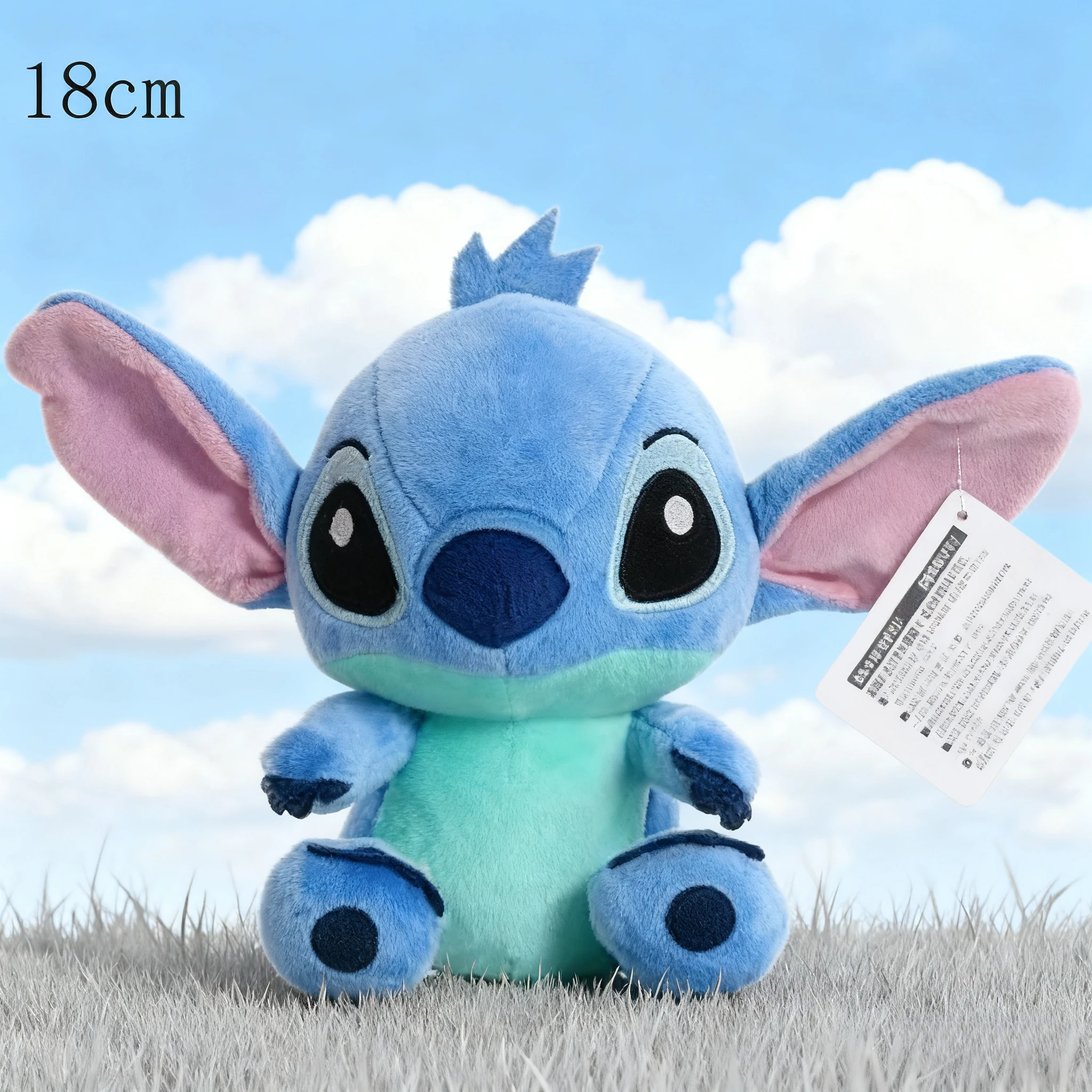 Kawaii Disney 18cm Stitch Plush Toys Keychain Cartoon Doll Backpack Anime Creative Peripheral Birthday Gifts for Boys and Girls