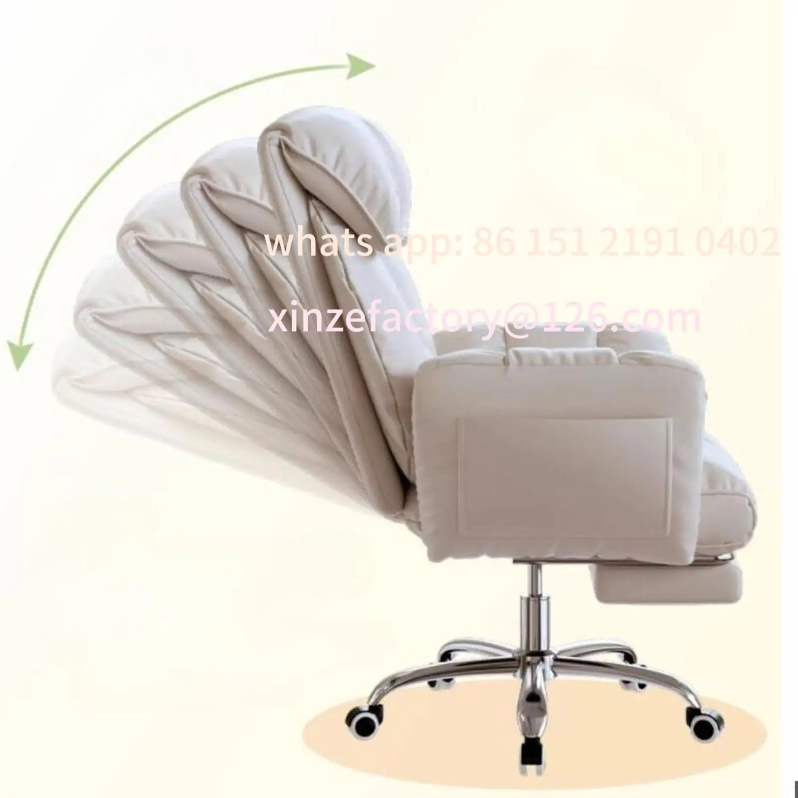 Customizable Computer Chair Rotatable Swivel Recliner Executive Gaming Chair Adjustable Lumbar Support Ergonomic for Bedroom Hom