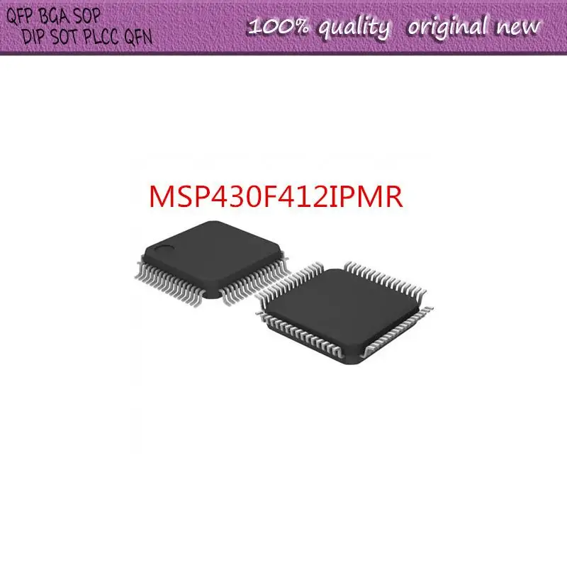 NEW      2PCS/LOT   MSP430F412IPMR MSP430 MSP430F MSP430F412 M430F412 LQFP-64