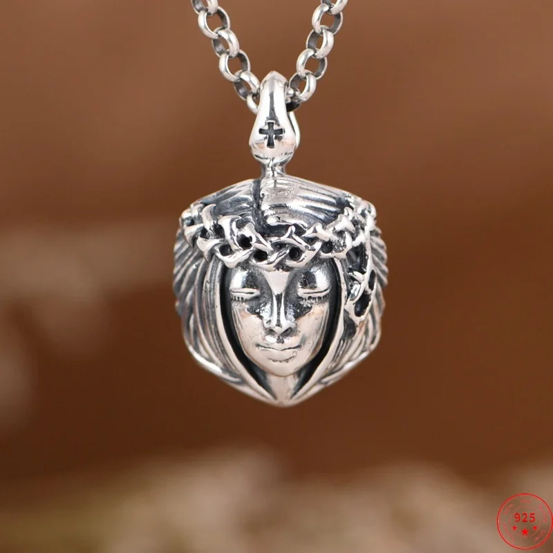 

Подвески из стерлингового серебра S925 с шармами для женщин и мужчин, новые модные ювелирные изделия в виде Святого крестного ангела, бесплатная доставка