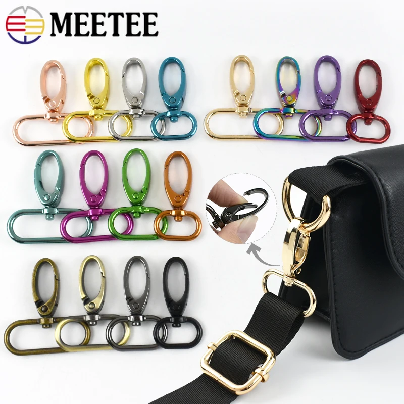 

5/10Pcs 20-38mm Metal Buckles Keychain Bag Strap Swivel Lobster Clasp Dog Collar Snap Hook Carabiner Clips Hardware Accessories