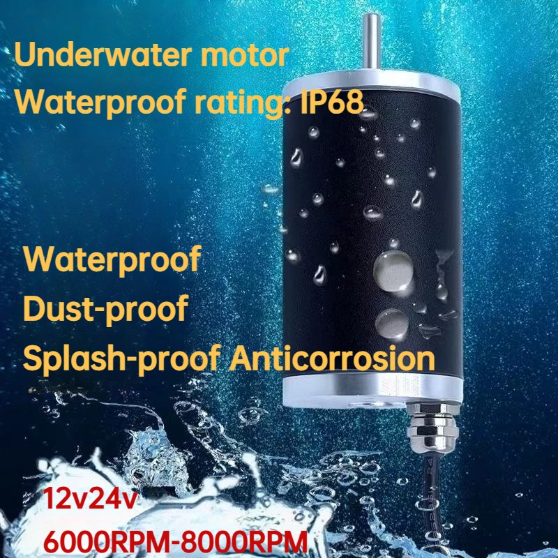 

ZFY4578 Waterproof Brushed DC Motor 12V 24V High-Speed Forward/Reverse Underwater Motor