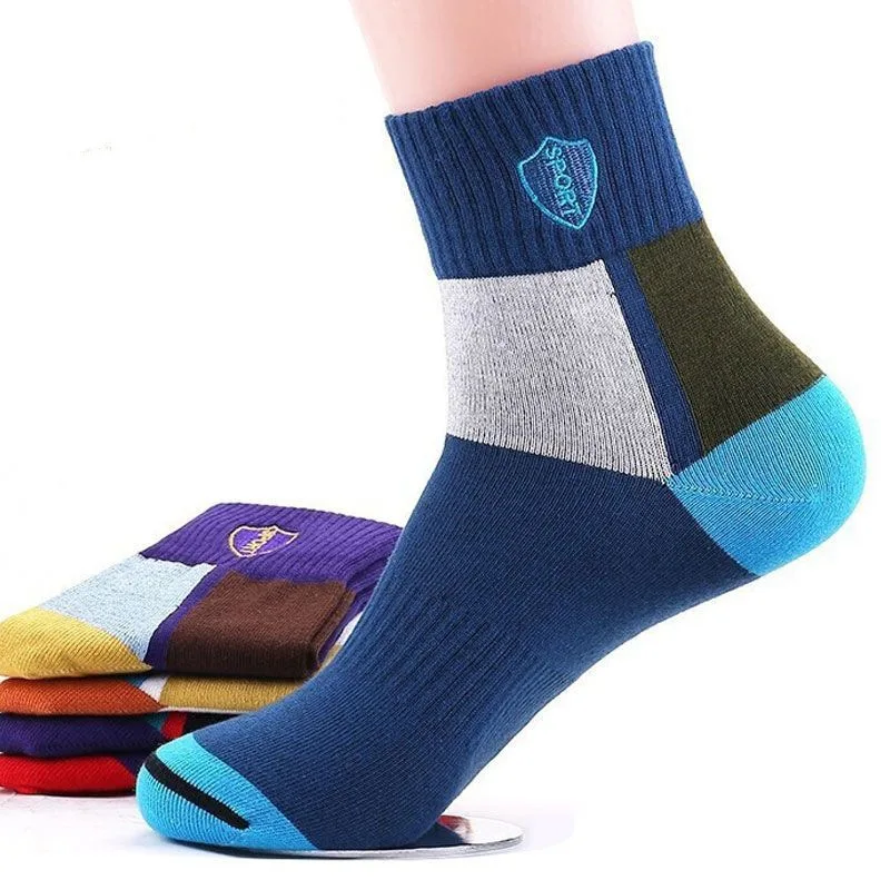 10 Pairs Men\'s Anti-odor Sweat Socks Mid-calf Sports Socks Spring Summer Autumn & Winter Cotton Business Male Sox