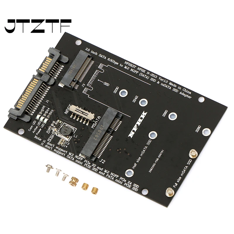 

Адаптер JTZTF M.2 NGFF MSATA SSD на SATA 3,0 адаптер 2 в 1 конвертер карта для ПК ноутбука USB 3,0 на 2,5 SATA жесткий диск ридер карта